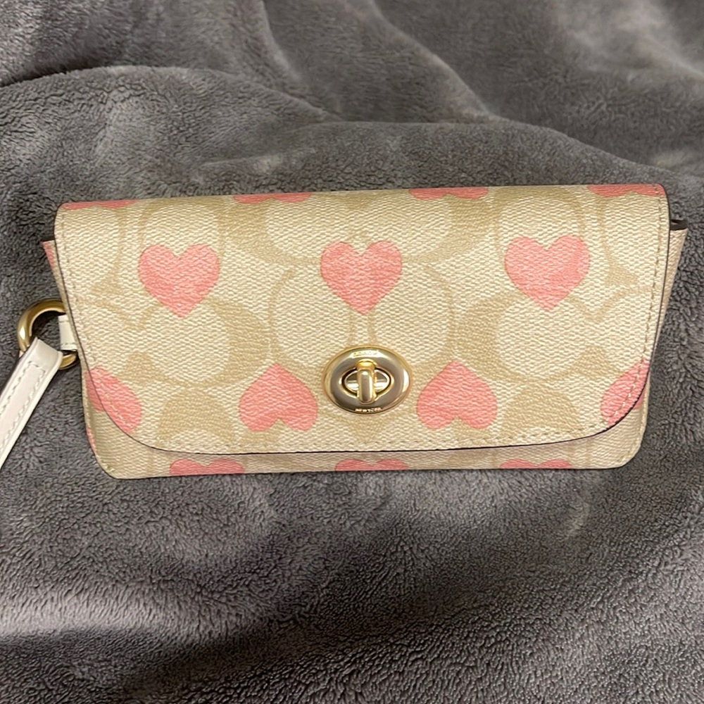 Coach - Heart Print Sunglass Case